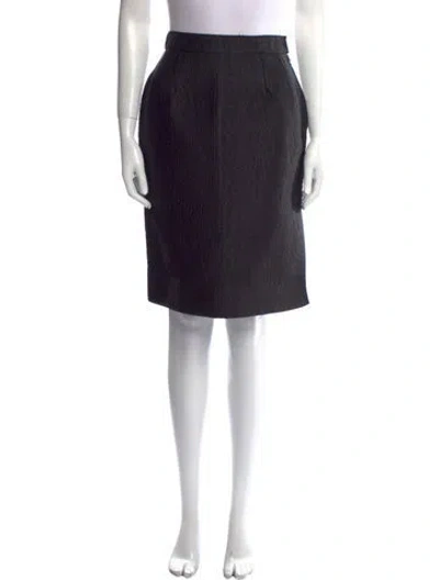Pre-owned Mary Mcfadden Knee-length Skirt In Black