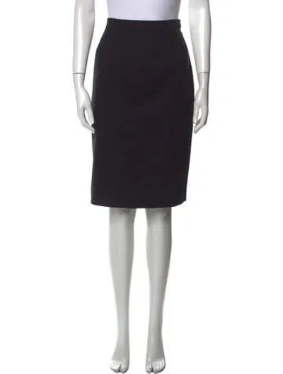 Pre-owned Mary Mcfadden Knee-length Skirt In Black