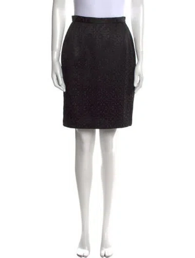 Pre-owned Mary Mcfadden Knee-length Skirt In Black