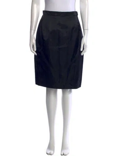 Pre-owned Mary Mcfadden Knee-length Skirt In Black
