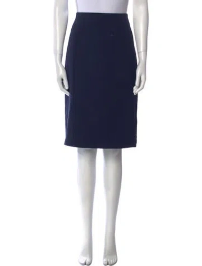 Pre-owned Mary Mcfadden Knee-length Skirt In Blue