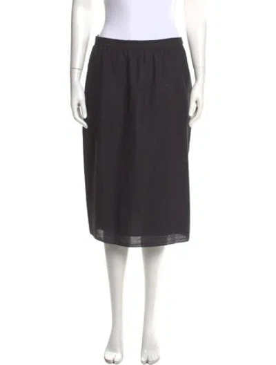 Pre-owned Mary Mcfadden Knee-length Skirt In Gray