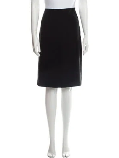 Pre-owned Mary Mcfadden Midi Length Skirt In Black