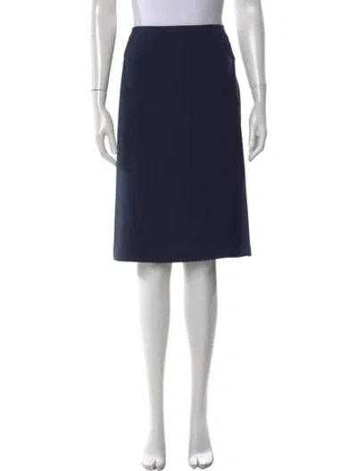 Pre-owned Mary Mcfadden Midi Length Skirt In Blue