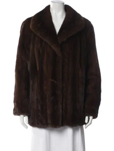 Pre-owned Mary Mcfadden Mink Fur Jacket In Brown