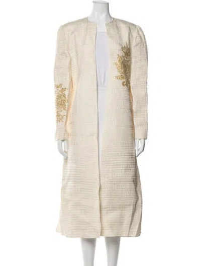 Pre-owned Mary Mcfadden Patterned Coat In Neutrals