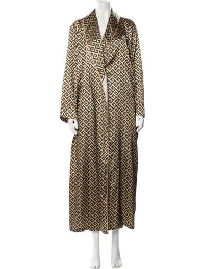 Pre-owned Mary Mcfadden Patterned Dress Set In Black