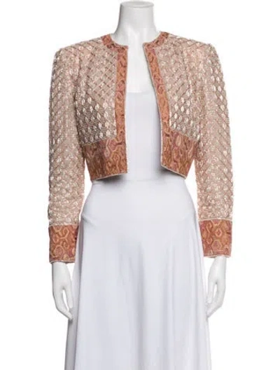 Pre-owned Mary Mcfadden Patterned Jacket In Neutrals