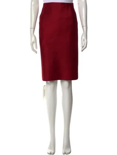 Pre-owned Mary Mcfadden Patterned Knee-length Skirt In Red