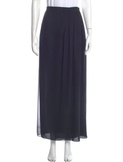 Pre-owned Mary Mcfadden Silk Long Skirt In Blue