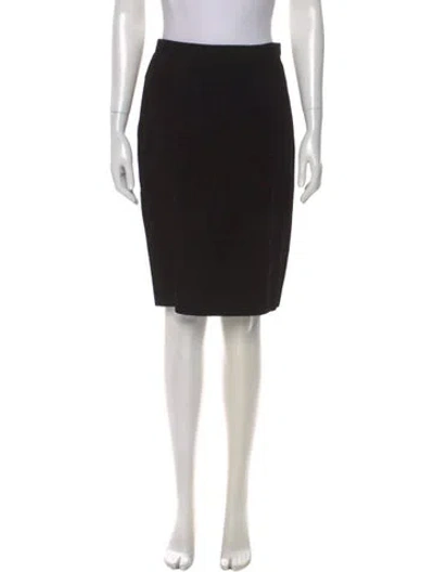 Pre-owned Mary Mcfadden Velvet Knee-length Skirt In Black