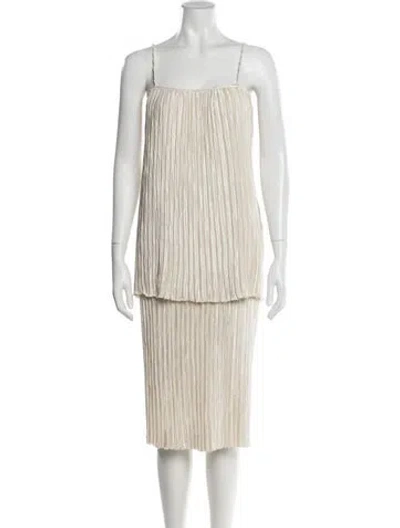 Pre-owned Mary Mcfadden Vintage 1970's Skirt Set In Neutral