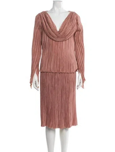 Pre-owned Mary Mcfadden Vintage 1970's Skirt Set In Pink