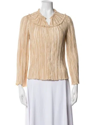 Pre-owned Mary Mcfadden Vintage 1980's Blouse In Neutrals