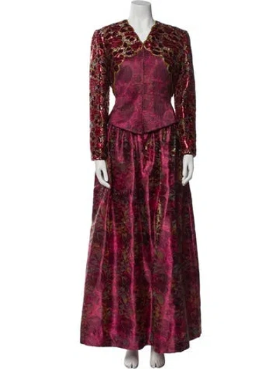 Pre-owned Mary Mcfadden Vintage 1980's Dress Set In Multi