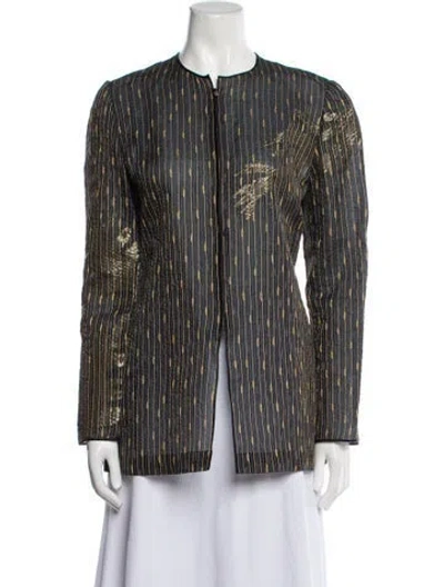 Pre-owned Mary Mcfadden Vintage 1980's Evening Jacket In Blue