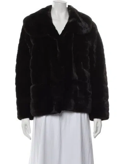 Pre-owned Mary Mcfadden Vintage 1980's Faux Fur Jacket In Brown