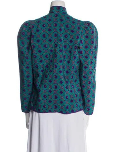 Pre-owned Mary Mcfadden Vintage 1980's Jacket In Green