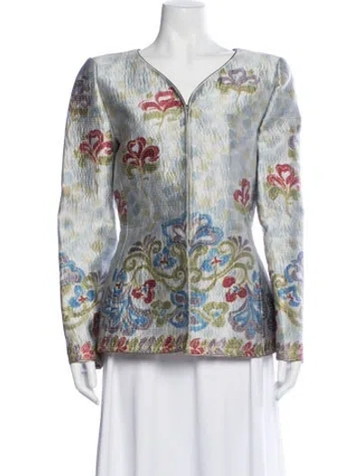 Pre-owned Mary Mcfadden Vintage 1980's Jacket In White