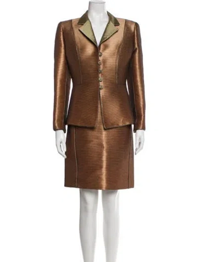 Pre-owned Mary Mcfadden Vintage 1990's Skirt Suit In Neutral