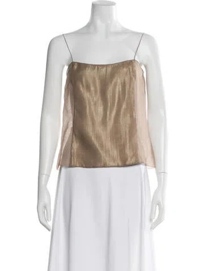 Pre-owned Mary Mcfadden Vintage 1990's Top In Gold