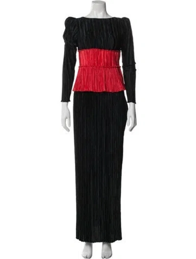 Pre-owned Mary Mcfadden Vintage Colorblock Pattern Skirt Set In Multi