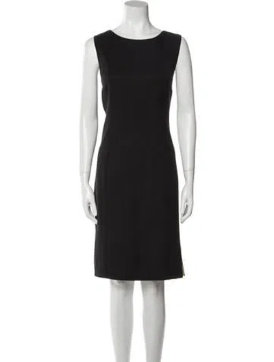 Pre-owned Mary Mcfadden Vintage Knee-length Dress In Black