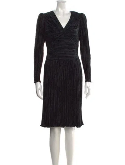 Pre-owned Mary Mcfadden Vintage Knee-length Dress In Black