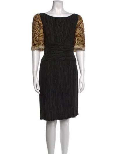 Pre-owned Mary Mcfadden Vintage Knee-length Dress In Black