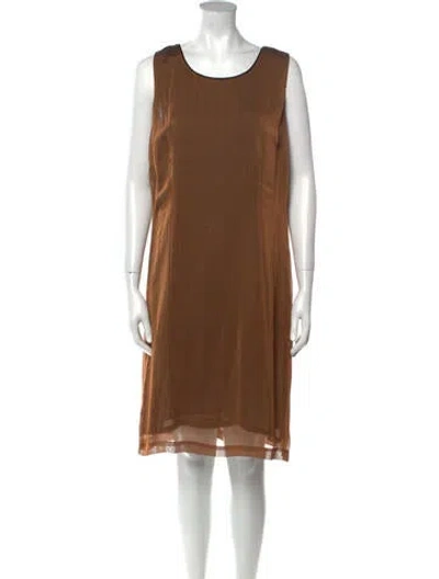 Pre-owned Mary Mcfadden Vintage Knee-length Dress In Neutral