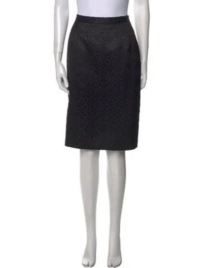 Pre-owned Mary Mcfadden Vintage Knee-length Skirt In Black