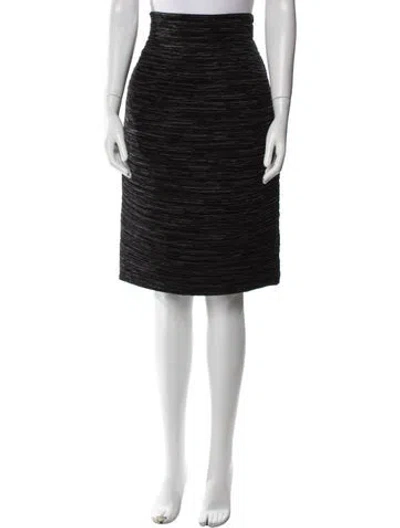 Pre-owned Mary Mcfadden Vintage Knee-length Skirt In Black
