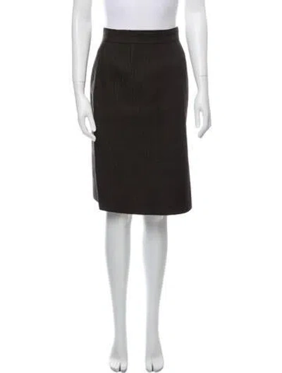 Pre-owned Mary Mcfadden Vintage Knee-length Skirt In Brown