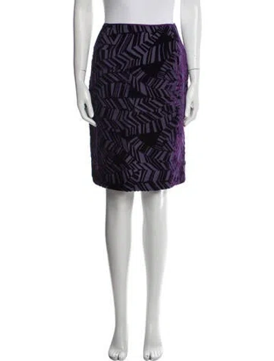 Pre-owned Mary Mcfadden Vintage Knee-length Skirt In Purple