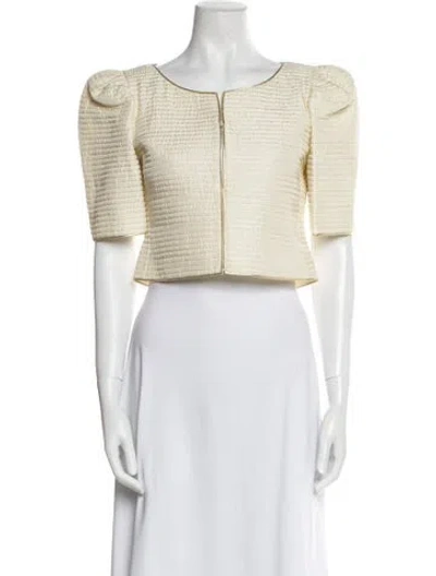 Pre-owned Mary Mcfadden Vintage Late 1970's - Early 1980's Bolero In Neutral