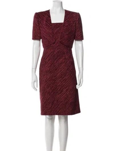 Pre-owned Mary Mcfadden Vintage Late 1980's - Early 1990's Dress Set In Burgundy