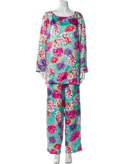 Pre-owned Mary Mcfadden Vintage Late 1980's - Early 1990's Set In Blue