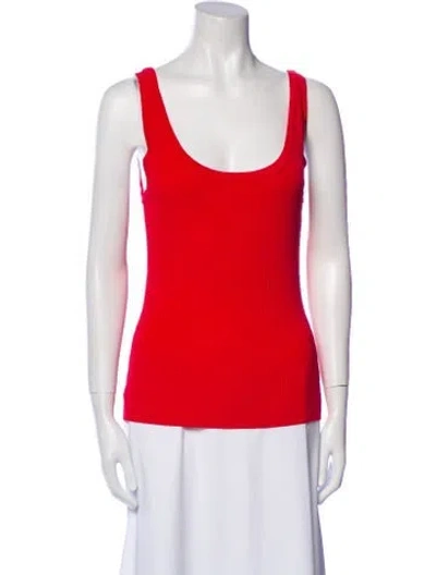 Pre-owned Mary Mcfadden Vintage Late 1980's - Early 1990's Top In Red