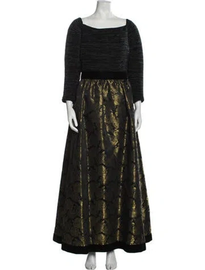 Pre-owned Mary Mcfadden Vintage Long Dress In Black