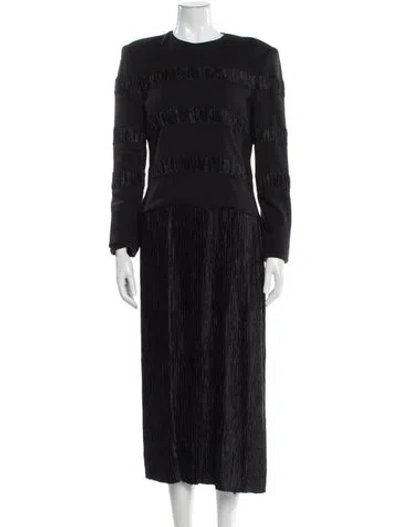 Pre-owned Mary Mcfadden Vintage Long Dress In Black