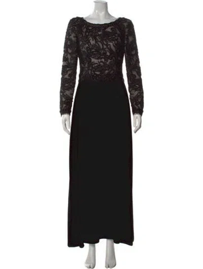 Pre-owned Mary Mcfadden Vintage Long Dress In Black