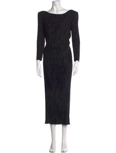 Pre-owned Mary Mcfadden Vintage Long Dress In Black