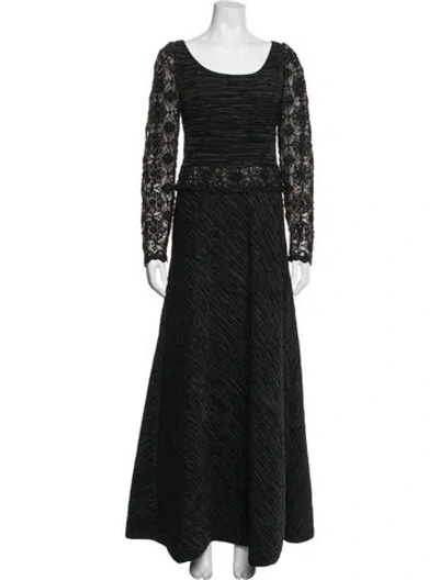 Pre-owned Mary Mcfadden Vintage Long Dress In Black