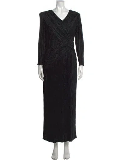 Pre-owned Mary Mcfadden Vintage Long Dress In Black