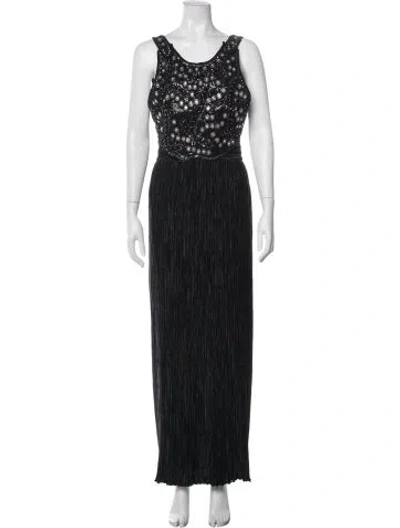 Pre-owned Mary Mcfadden Vintage Long Dress In Black
