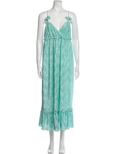 Pre-owned Mary Mcfadden Vintage Long Dress In Blue