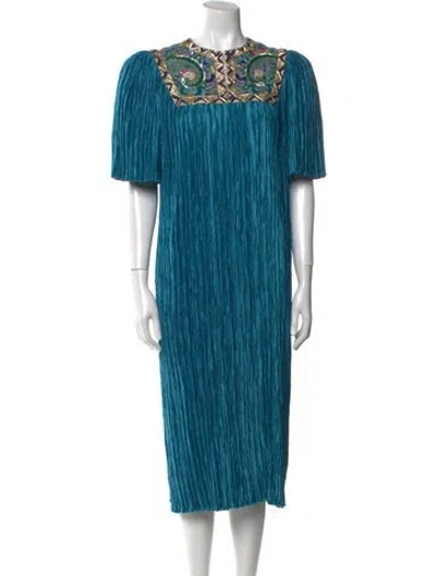 Pre-owned Mary Mcfadden Vintage Long Dress In Blue