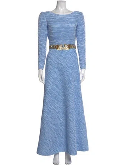 Pre-owned Mary Mcfadden Vintage Long Dress In Blue