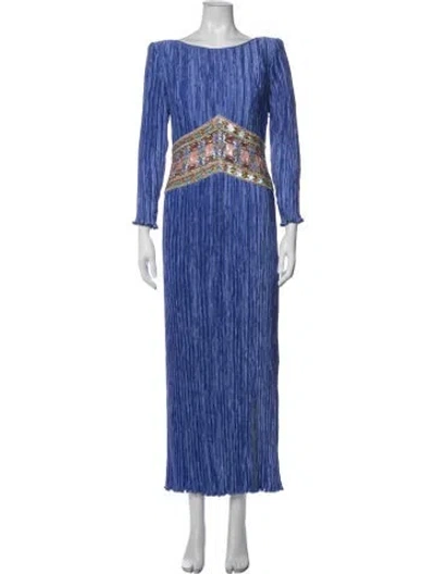Pre-owned Mary Mcfadden Vintage Long Dress In Blue