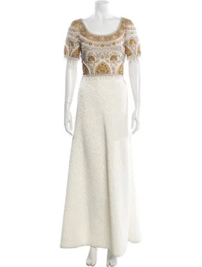 Pre-owned Mary Mcfadden Vintage Long Dress In Gold